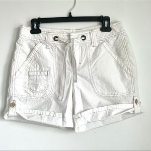 Size 2 Tommy Hilfiger Rolled Cuff Shorts- Off-white